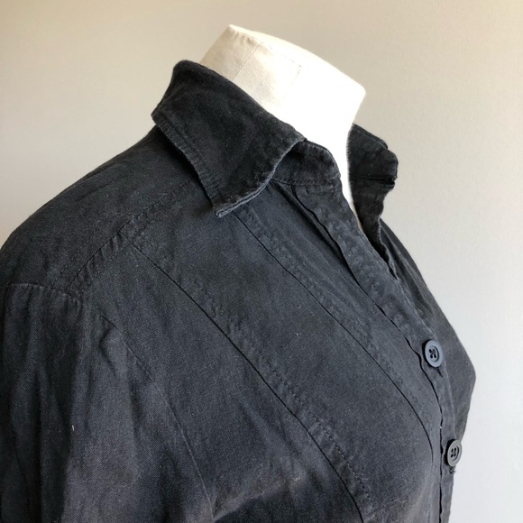 Stills Black Linen Safari Style Dress - Picture 9 of 16